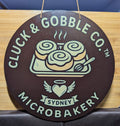 12 inch round custom hanging wooden sign